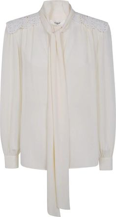 Chlo&eacute; Klassiek Shirt - Dames - Blouses - Wit - S - Overhemden