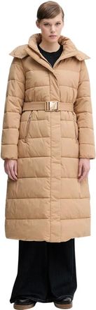 Joop Jassen, Dames, Beige, S, Leer, Cassandra Quilted Coat