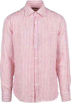 Paul & Shark White Pink Linen Shirt