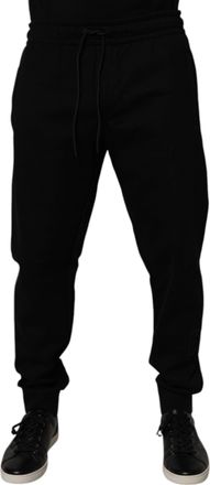 Dolce & Gabbana Mens Relaxed Fit Joggers - Black Cotton - Size EU 50 (Mens)