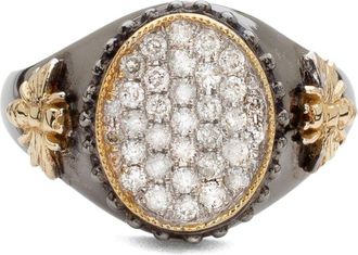 De Jaegher sterling silver Bee In Love diamond ring - Argento