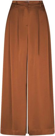 Dante6 Onique Wide Leg Satin Pants - Dames - Broeken - Bruin - Maat: XL Satijn