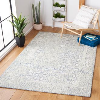 Safavieh Metro Hand Made Area rug, Blue / Ivory Traditional Style Non-Shedding