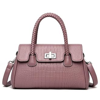 Generic Women Purses and Handbags Large Crocodile Tote Top Handle Crossbody Bag Fashion Ladies Satchel Shoulder Bags (Purple)