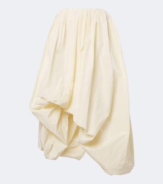 Jil Sander Asymmetric taffeta midi dress
