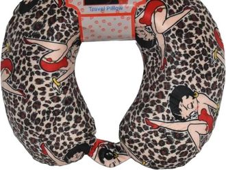Betty Boop Travel Neck Pillow In Brown Multi