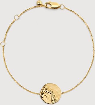 Monica Vinader Gold Aquarius Zodiac Chain Bracelet