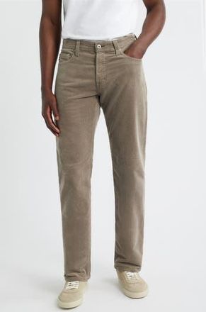 AG - Adriano Goldschmied Prot&eacute;g&eacute; Corduroy Straight Leg Pants in Industrial Taupe at Nordstrom Rack, Size 40 X 34