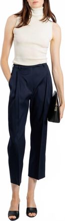 Christian Wijnants Prikana Wool Pants In Dark Navy