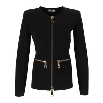Elisabetta Franchi Maglia Tricot - female - Elisabetta Franchi - Cardigans - Black - L - Knitwear