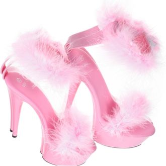 Yarnow Super High Heel Sandals for Women Anti-slip Sole Moisture-wicking Inner Material Stylish Pink Platform Shoes for Work and Shopping Random Color