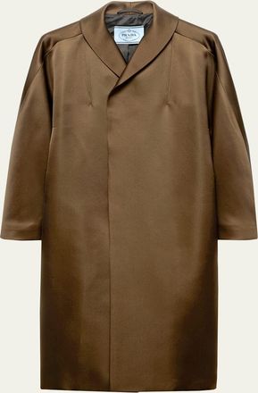 Prada Silk Open Overcoat