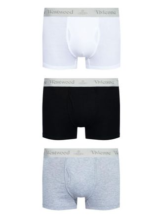 Vivienne Westwood Boxer con banda logo in cotone biologico - Nero