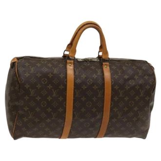 Louis Vuitton Tweedehands Canvas Louis Vuitton tassen - Dames - Pre-owned - Bruin - Maat: ONE Size Leer