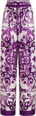 Dolce & Gabbana Pantaloni in seta - Bianco