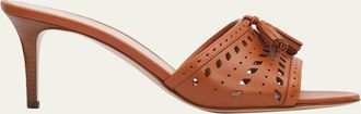 Gianvito Rossi 70mm Cutout Leather Mule Sandals