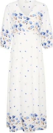 Kaffe KArosine Lange Jurk - Dames - Jurken - Blauw - Maat: S Leer