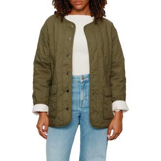 Sanctuary Reversible Cotton Quilted Jacket in Kalamata Green at Nordstrom, Size X-Large