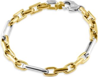 Pompeii3 Mens Figaro 14k Gold (33gram) or Platinum (53gram) 6.5mm Link Bracelet 8.75
