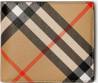 Burberry Check Bifold Coin Wallet