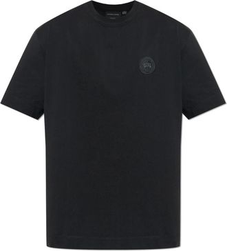 Canada Goose T-shirt met logo - Heren - T-shirts - Zwart - L - Katoen - Tops