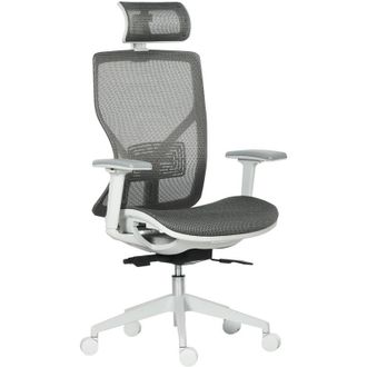 Vinsetto Vinsetto - Silla de Oficina Giratoria Ajustable en Altura con Reposabrazos Reposacabezas y Soporte Lumbar Regulables Respaldo Alto 67x65x120-128 cm