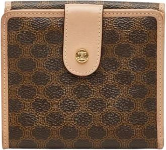 Celine Pre-owned Macadam PVC Leather Portemonnee - Dames - Vintage Accessoires - Bruin - ONE Size - Leer - Vintage