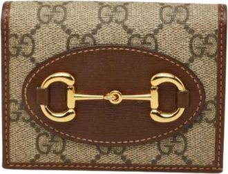 Gucci Pre-owned Wallet (bi-fold) - Dames - Vintage Accessoires - Beige - ONE Size - Leer - Vintage
