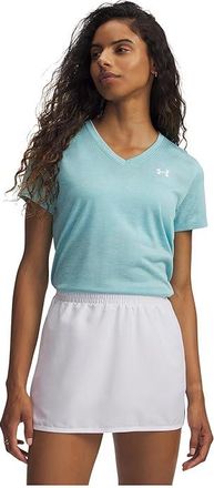 Under Armour Tech Short Sleeve V-Neck Twist Womens Clothing Blue Haze/White : LG (US 12-14), Polyester