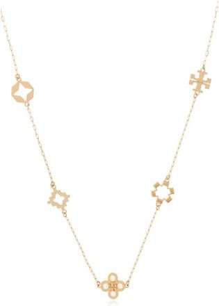 Tory Burch Kira Clover Necklace - Dames - Kettingen - Geel - ONE Size - Accessoires