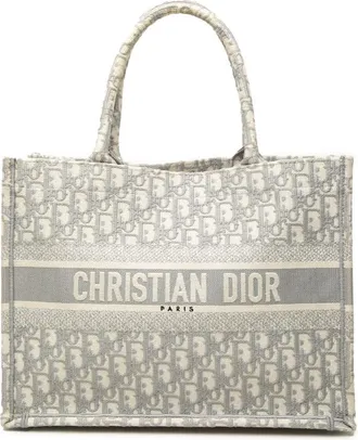 Dior Pre-owned Dior Medium Oblique Embroidered Canvas Book Tote Ladies CRJB6FIXH0RBZU26