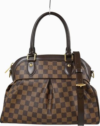 Louis Vuitton Trevi Handbag Damier Brown Canvas Handbag (Pre-Owned)