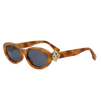 Fendi Sunglasses, unisex, Brown, Size: 53 MM Fe40140U Oval Sunglasses