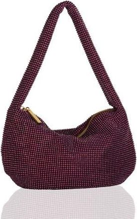 Whiting & Davis Farrah Crystal Hobo in Wine at Nordstrom