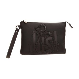 Roberto Cavalli Pochette con logo inciso - - Bags - Uomo - Nero - ONE SIZE