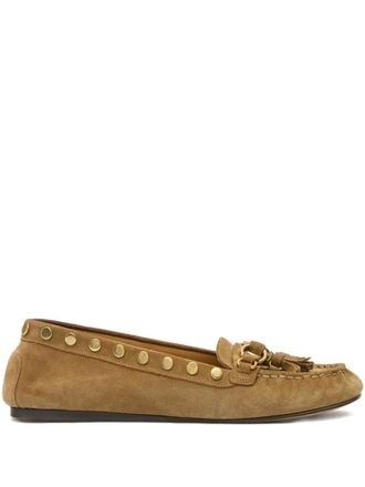 Isabel Marant Loafers met kwastje en studs - Bruin