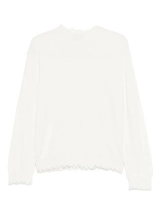Antonelli ruffled sweater - women - Alpaca Wool - M - White