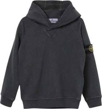Stone Island Kids Sweatshirts, male, Gray, 8 Y, Stylish Kids Pullover Sweatshirt