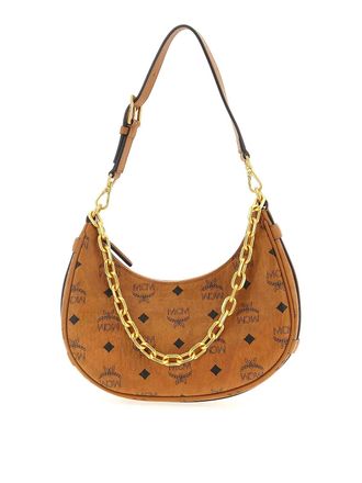 MCM Aren Crescent Hobo Shoulder Bag