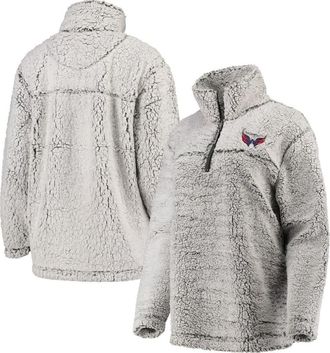 G-III 4Her by Carl Banks Womens G-III 4Her by Carl Banks Gray Washington Capitals Sherpa Quarter-Zip Pullover Jacket at Nordstrom, Size Xx-Large