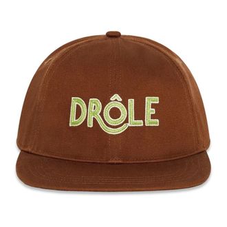 Dr&ocirc;le de Monsieur Caps, male, Brown, Size: ONE SIZE Logo Cap
