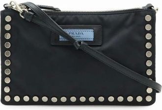 Prada Pre-owned Shoulder Bags, female, Black, Size: ONE SIZE Pre-owned Leather prada-bags