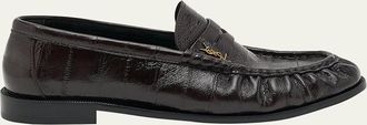Saint Laurent Le Leather YSL Penny Loafers