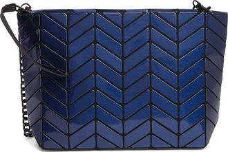 Patrizia Luca Chevron Convertible Clutch in Shiny Navy at Nordstrom Rack