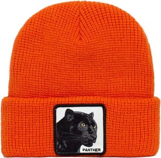 Goorin Brothers Accessoires, Dames, Oranje, ONE Size, Wol, Animal Farm Beanie Hat Orange Logo