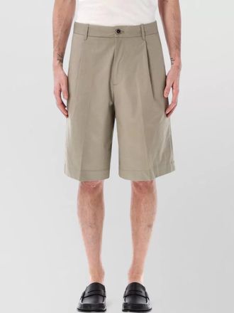 Nine In The Morning cotton blend pleated tailored shorts