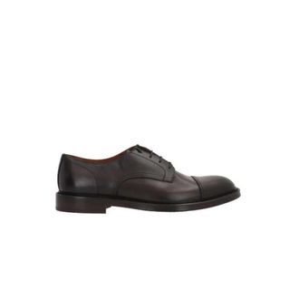 Doucal's Donkerbruine Leren Derby Schoenen - Heren - Nette schoenen - Bruin - 41 EU - Leer - Schoenen