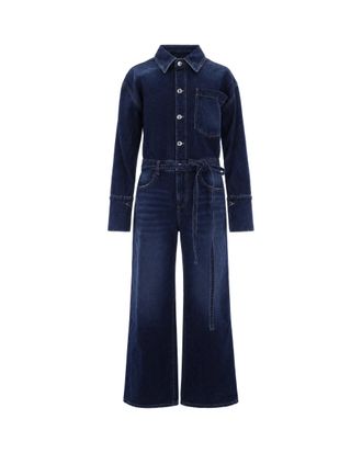 Icon Denim Los Angeles Deep Blue Anya Stone-Washed Denim Jumpsuit