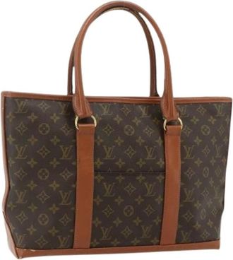 Louis Vuitton Pre-owned Tote Bags, female, Brown, Size: ONE SIZE Pre-owned Weekend PM Tote Bag