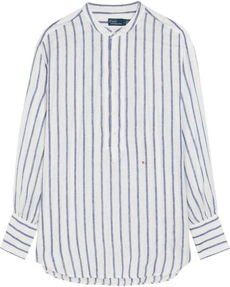 Polo Ralph Lauren Striped Linen Shirt - White - 10 (UK12 / M)